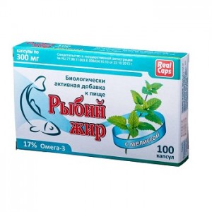 Рыбий жир с мелиссой, 100 капсул | Bifidom03.ru